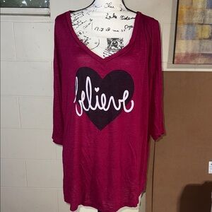 Torrid “Believe” 3/4 Length Top